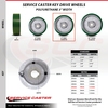 Service Caster 8" x 3" Poly Tread on Cast Iron Keyed Drive Wheel - 26mm Bore - SCC-EZPUS830-26MM-KW-2SS